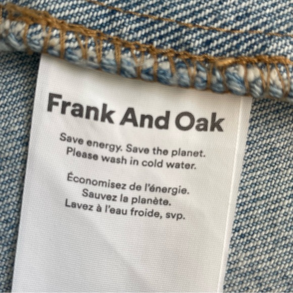 Frank & Oak Denim Jean Skirt Midi Maxi Size Medium With Slit Cotton - Picture 10 of 15